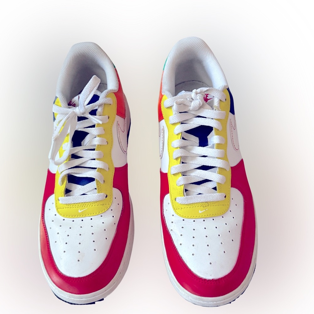 Air Force 1 LV 8 Nike Red and Yellow Sneakers 11.5
